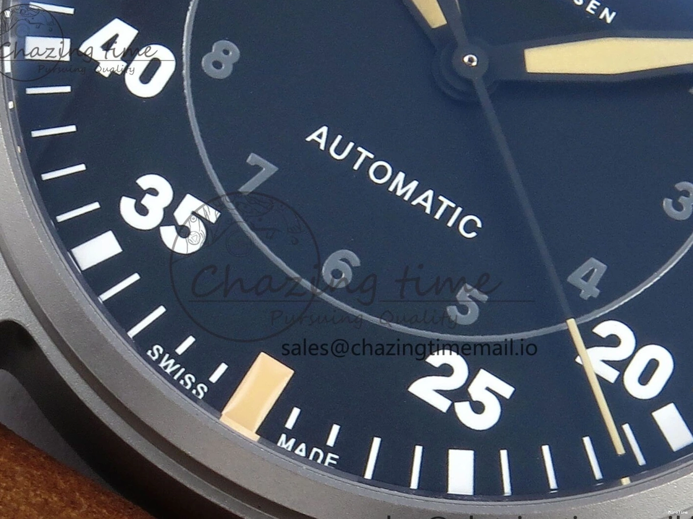 MIROTIME 0130 Big Pilot IW329701 M+F 1:1 Best Edition Black Dial on Brown Leather Strap MY RelaxedFit 7005